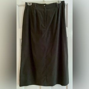 Talbots Dark Olive Maxi Skirt 12 Petite